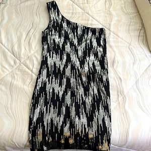Little black sequins cocktail dress